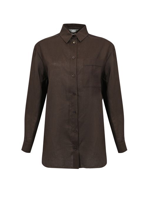 Camicia MMLFILO in lino Testa di moro MM Max Mara | 2616111028600006